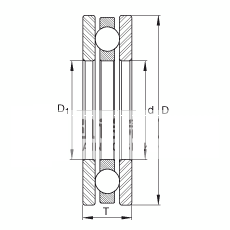 推力深沟球轴承 4461, 单向，可分离，英制