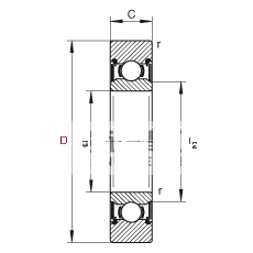 滚轮 LR200-2RS, 双面密封