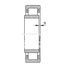 圆柱滚子轴承 NU2332-E-M1, 根据 DIN 5412-1 标准的主要尺寸, 非定位轴承, 可分离, 带保持架