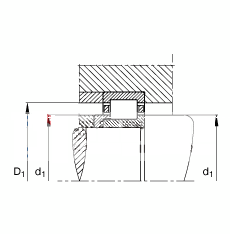 圆柱滚子轴承 NJ332-E-M1 + HJ332E, 根据 DIN 5412-1 标准的主要尺寸, 带 L 型圈，定位轴承, 可分离, 带保持架
