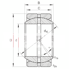 关节轴承 GE76-ZO, 根据 DIN ISO 12 240-1 标准，英制尺寸，需维护