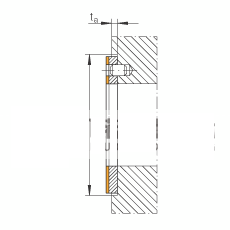 推力垫圈 EGW12-E40, 推力垫圈，免维护，带钢衬