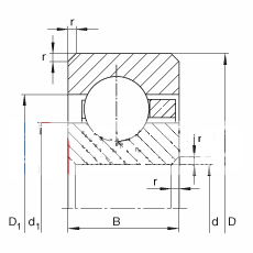 薄截面轴承 CSCG160, 深沟球轴承，类型C，运行温度 -54°C 到 +120°C